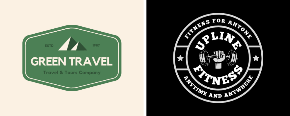 Green Travel logó és Upline Fitness logó