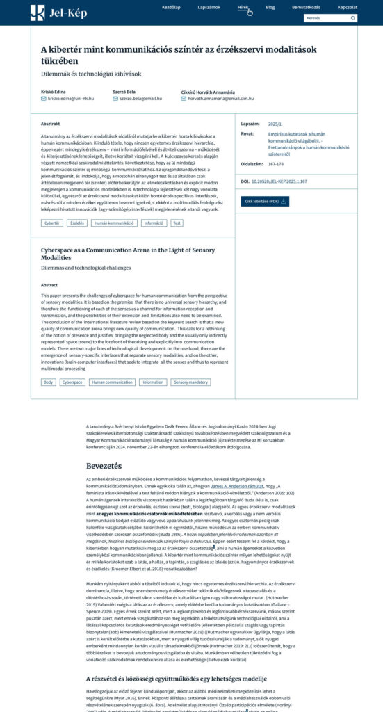 Jel-Kép oldalterv "B"